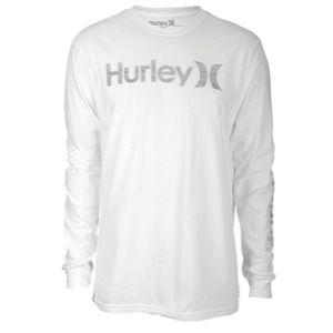 Hurley One & Only Push Through L/S T Shirt   Mens   Casual   Clothing   White