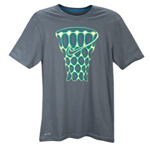 Nike Glow Net T Shirt   Mens   Basketball   Clothing   Cool Grey/Vivid Blue