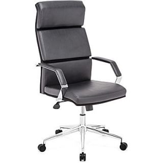 Zuo Lider Pro Leatherette High Back Office Chair, Black