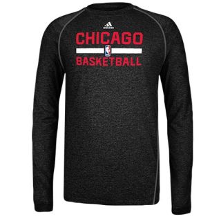 adidas NBA Climalite Practice L/S T Shirt   Mens   Basketball   Clothing   Chicago Bulls   Black