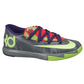 Nike KD VI   Boys Preschool   Basketball   Shoes   Cool Grey/Bright Crimson/Court Purple/Green