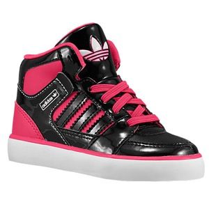 adidas Originals Hard Court Hi 2   Girls Toddler   Basketball   Shoes   Black/Black/Blast Pink
