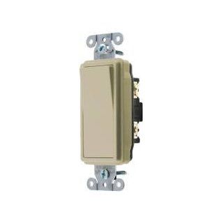 Hubbell Specification Grade Decorator Rocker Switch, 20 Amp, 4 Way, Ivory   Hardware  