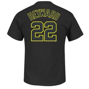 Majestic MLB Neon Player T Shirt   Mens   Baseball   Clothing   Atlanta Braves   Carbon/Volt