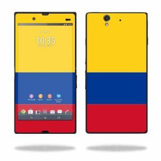 MightySkins Protective Vinyl Skin Decal Cover for Sony Xperia Z 4G LTE T Mobile Sticker Skins Colombian Flag Cell Phones & Accessories