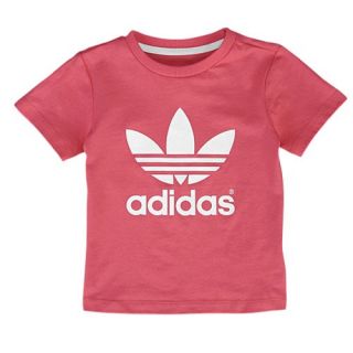 adidas Originals Fun Trefoil S/S T Shirt   Girls Infant   Casual   Clothing   Bliss Pink/White