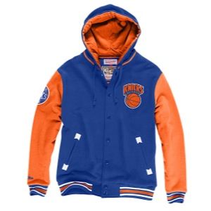 Mitchell & Ness NBA Second Quarter Fleece Jacket   Mens   Basketball   Clothing   New York Knicks   Royal/Orange