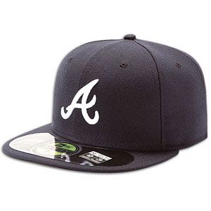 New Era MLB 59Fifty Authentic Cap   Mens   Baseball   Accessories   Atlanta Braves   Navy