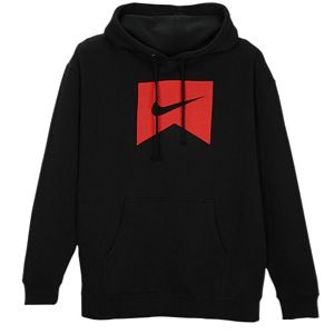 Nike Act Ribbon Icon PO Hoodie   Mens   Casual   Clothing   Black/Sport Red