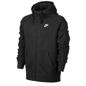 Nike AW77 Full Zip Hoodie   Mens   Casual   Clothing   Black/White
