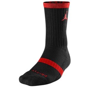 Jordan Dri Fit Crew Socks   Basketball   Accessories   Black/Gym Red