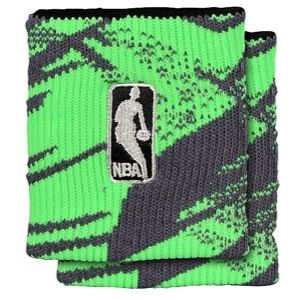 For Bare Feet NBA Camo Bright Wristband   Mens   Basketball   Accessories   NBA League Gear   Charcoal/Neon Green