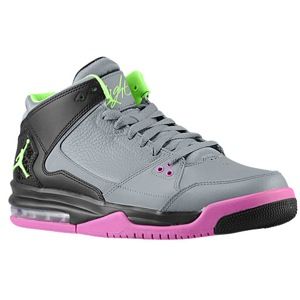 Jordan Flight Origin   Mens   Basketball   Shoes   Cool Grey/Flash Lime/Pink