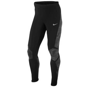 Nike Dri FIT Reflective Tight   Mens   Running   Clothing   Black/Black/Reflective Silver