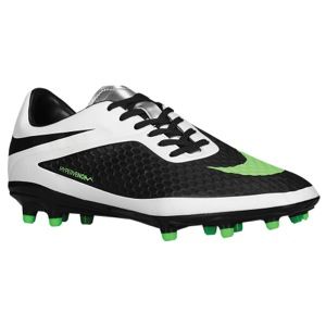 Nike Hypervenom Phelon FG   Mens   Soccer   Shoes   Black/White/Metallic Silver/Neo Lime