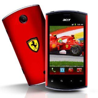 THE Official Ferrari Acer Smartphone   Android   5mp Camera   FREE Bluetooth Headset   Unlocked   FameFone Cell Phones & Accessories