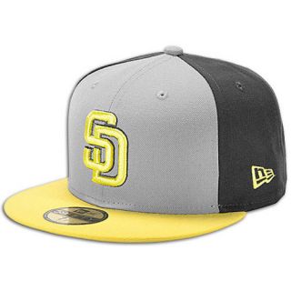 New Era MLB 59fifty Tri Pop Cap   Mens   Baseball   Accessories   San Diego Padres   Grey/Yellow