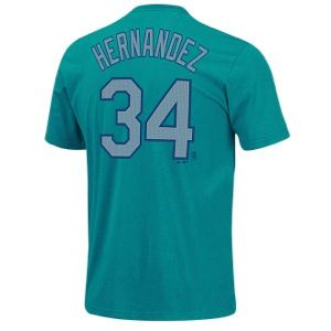 Majestic MLB Hi Definition Name & Number Tee   Mens   Baseball   Clothing   Seattle Mariners   Aqua