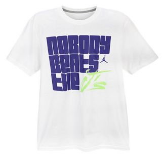Jordan Nobody Beats The Js T Shirt   Mens   Basketball   Clothing   White/Court Purple