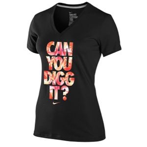 Nike Can you Digg It T Shirt   Womens   Training   Clothing   Black/Multi