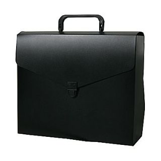 JAM Paper 10 x 12 x 4 File Carry Case, Black