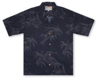 Paradise Found Bamboo   Black Hawaiian Shirt at  Mens Clothing store Button Down Shirts