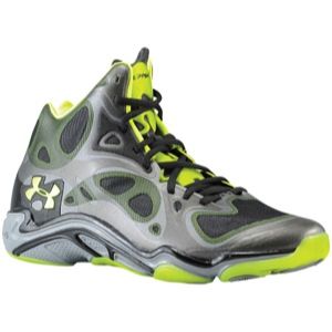 Under Armour Anatomix Spawn   Mens   Basketball   Shoes   Steel/Lead/Hi Vis Yellow