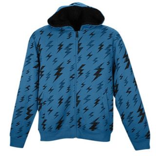 Southpole Print Sherpa Full Zip Fleece Hoodie   Mens   Casual   Clothing   Shadow Blue