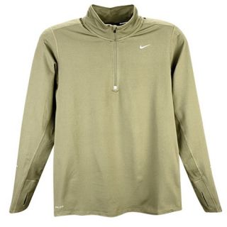 Nike Dri FIT Element 1/2 Zip Top   Mens   Running   Clothing   Tarp Green/Reflective Silver