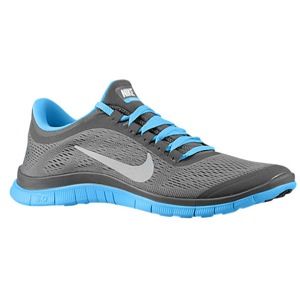 Nike Free 3.0 V5   Mens   Running   Shoes   Grey Base/White/Vivid Blue