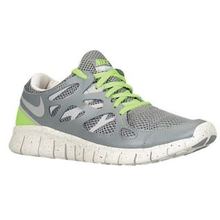 Nike Free Run +2   Womens   Running   Shoes   Mercury Grey/Flash Lime/Mortar/Mine Grey