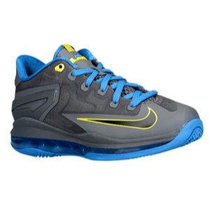 Nike Air Max LeBron XI Low   Boys Grade School   Basketball   Shoes   Dark Grey/Black/Photo Blue/Tour Yellow