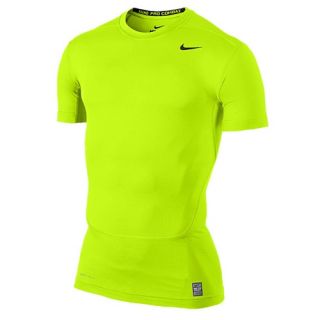 Nike Pro Combat  Core Compression S/S Top 2.0   Mens   Training   Clothing   Volt/Black