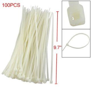 9.7 Inch Plastic Cable Wire Zip Tie Fastener 100 Pieces