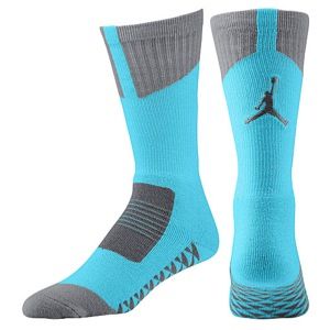 Jordan AJ Winterized Crew Socks   Basketball   Accessories   Cool Grey/Dark Grey/Gym Red