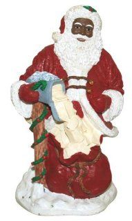 African American Christmas Santa Getting Mail Figurine   Collectible Figurines