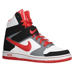 Nike Super High Prestige   Mens   Basketball   Shoes   White/University Red/Black/Clear Grey
