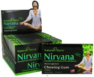 Neutralean   Nirvana Sugarless Gum Natural Relief for Stress Depression and Anxiety Mint Burst Flavor   12 Piece(s) (Formerly Natural Burst) CLEARANCE PRICED Health & Personal Care