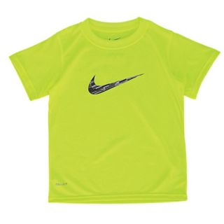 Nike Dri Fit S/S T Shirt   Boys Preschool   Casual   Clothing   Volt/Anthracite/Cool Grey