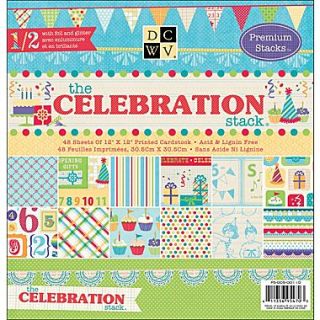 Diecuts With A View Celebration Paper Stack 12 x 12 48 Sheets