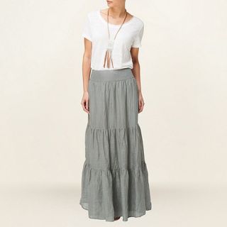 Phase Eight Grey Paige Linen Maxi Skirt