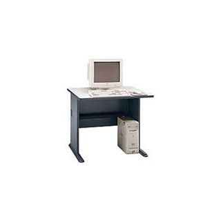 Bush Cubix 36 Desk,Slate Gray/White Spectrum, Fully assembled