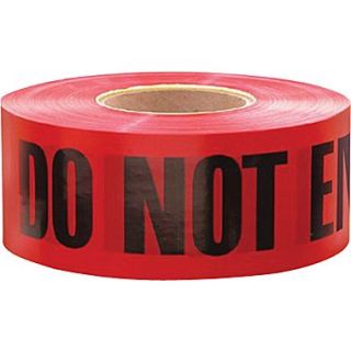 Empire Level Safety Barricade Tape, Red, Danger, 1000 Length, 1/Roll