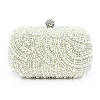 Attractive Metal With Rhinestone Pearl Clutches/Evening Handbags(More Colors)