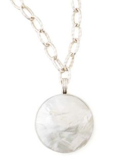 Mother of Pearl XL Pendant Necklace   Dina Mackney   White (XL )
