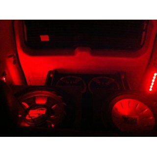 4pc. Red LED Interior Underdash Lighting Kit Automotive