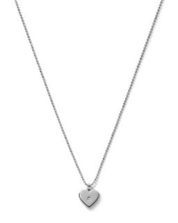 Heart Charm Necklace, Silver Color   Michael Kors   Silver