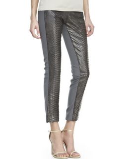 Womens Python Front Cropped Pants   Kaufman Franco   Gull (6)