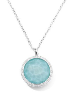 Stella Large Lollipop Necklace in Turquoise & Diamonds 16 18   Ippolita  