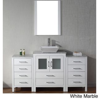 Virtu Virtu Usa Dior 60 Inch Single Sink Vanity Set In White White Size Single Vanities